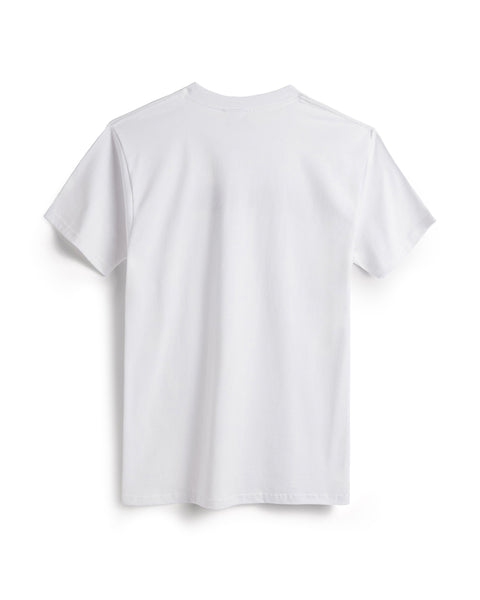 Back of white t-shirt is blank. Product on white background.