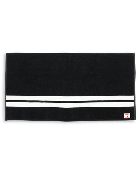 Turkish Towel Solid Black Stripe