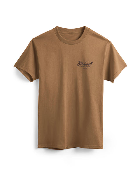 Brown Colored T-Shirt on White Background. 